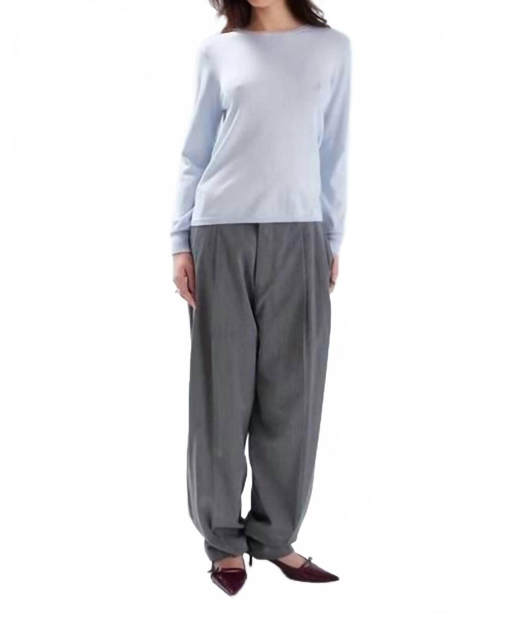NEW COLORUSH clio fitted crew top in soft blue